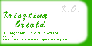 krisztina oriold business card